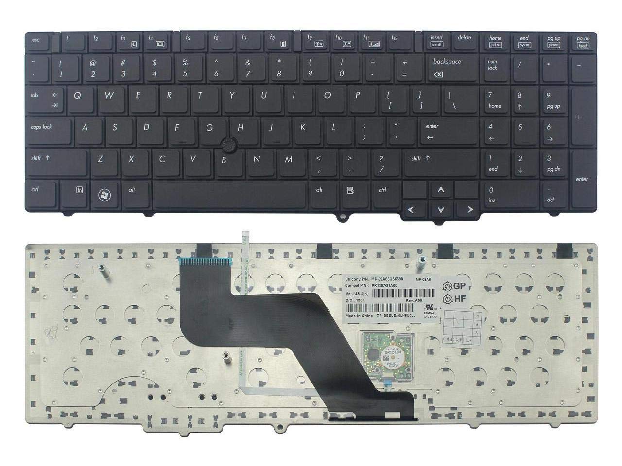 Bàn phím laptop HP EliteBook 8540p, 8540w
