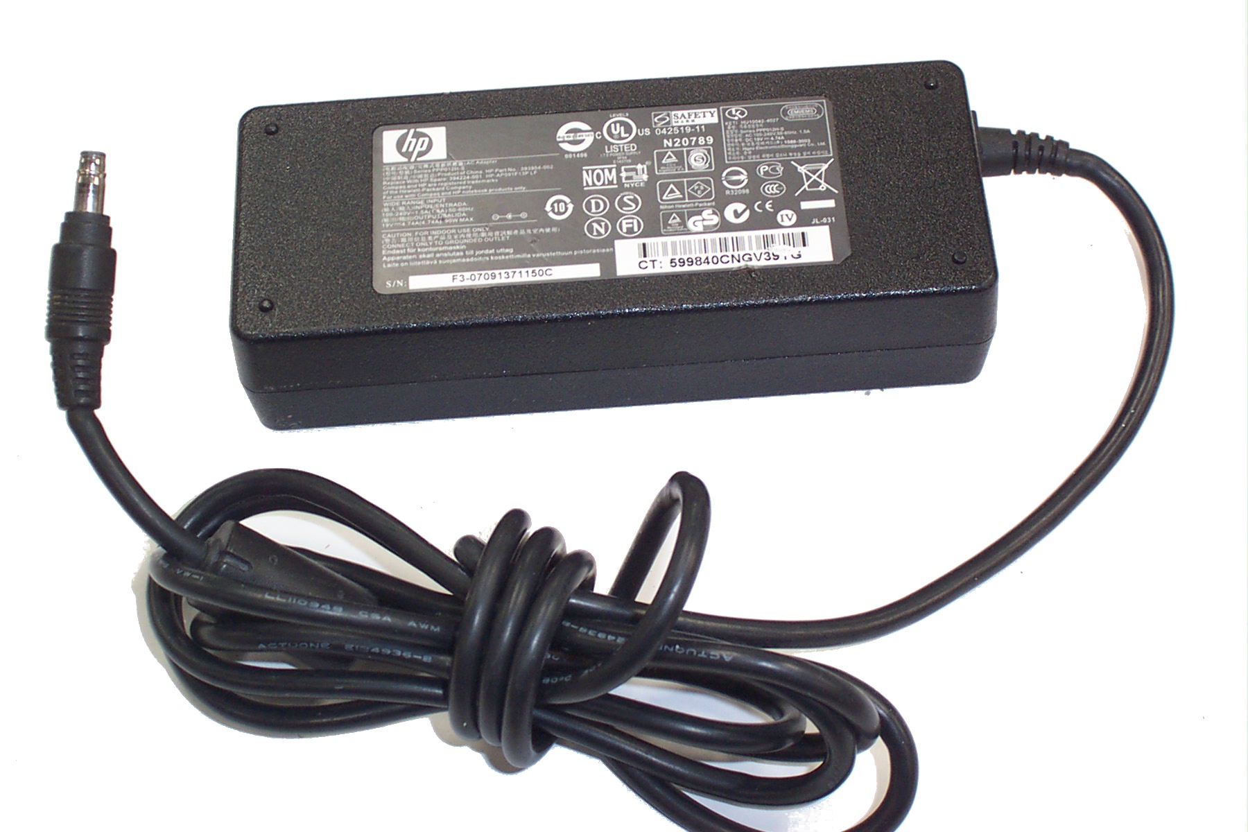 Sạc laptop HP – Compaq 19V-4.74A (Đầu đạn) - ZIN