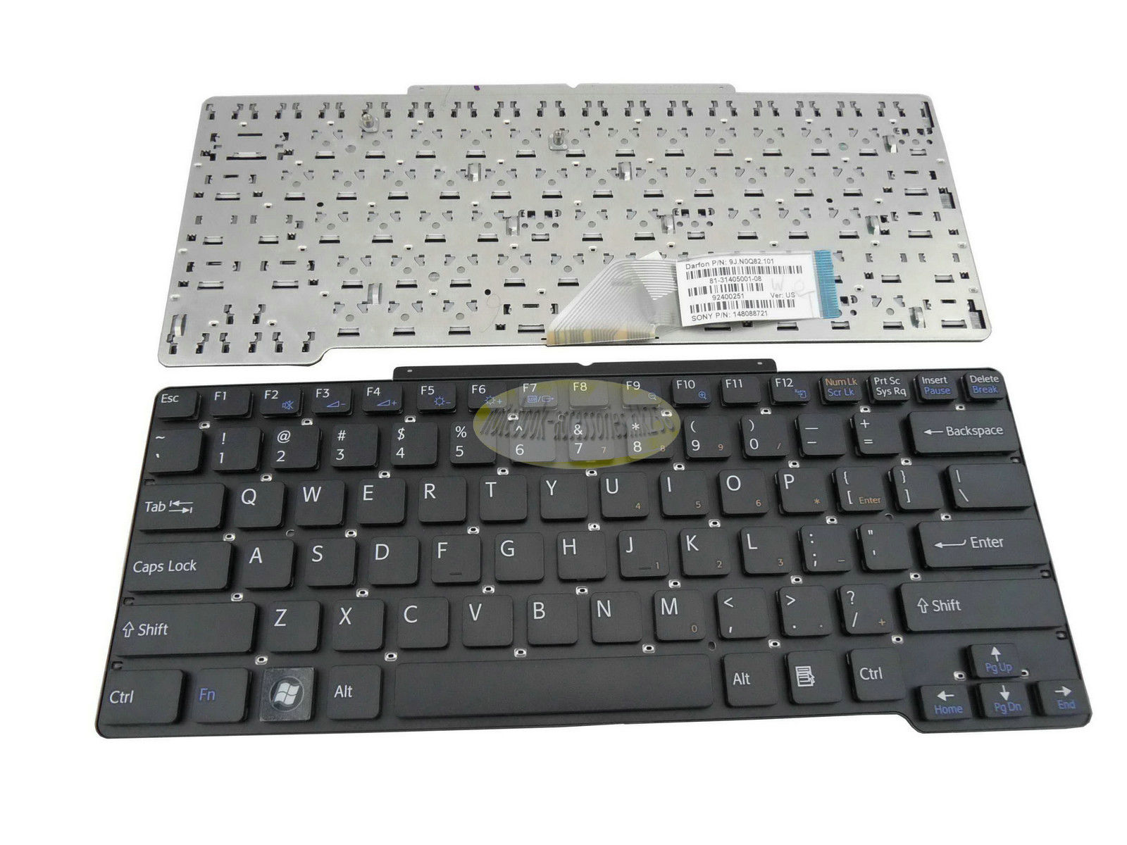 Bàn phím laptop Sony Vaio VGN-SR, VGN-SR140E, VGN-SR190EB, VGN-SR290, VGN-SR410J, VGN-SR490 (SR – ĐEN, RENEW, BH 6TH)
