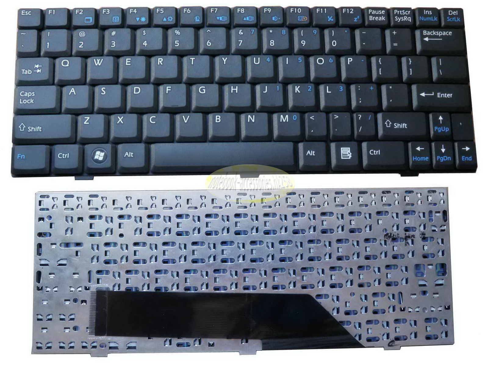 Bàn phím laptop MSI U90, U100, U110, U115, U120, U123, U130 (Đen, RENEW, BH 6TH)