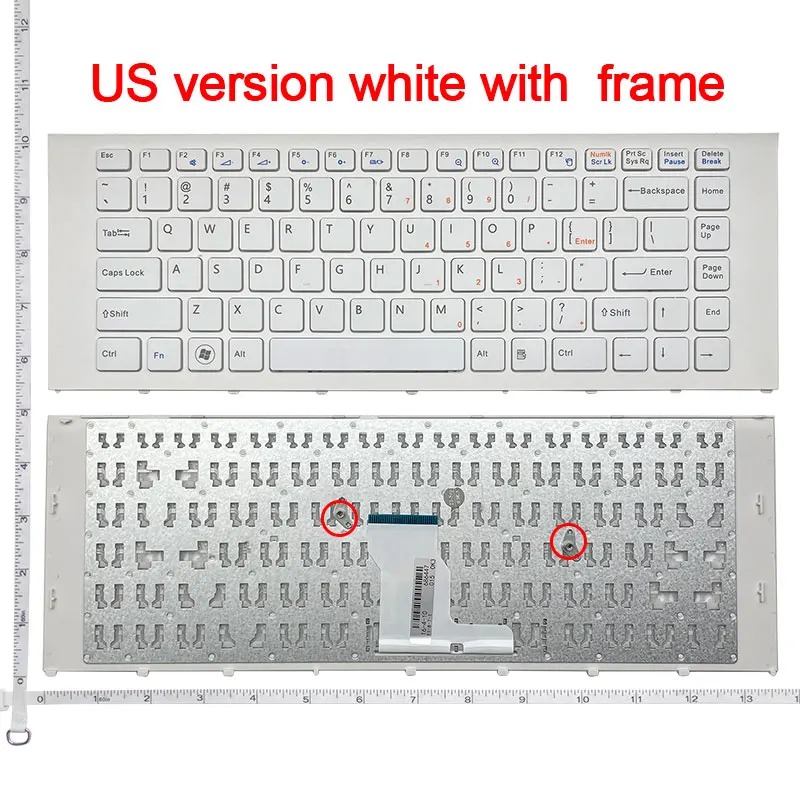Bàn phím laptop Sony Vaio VPCEA (Trắng, có khung)