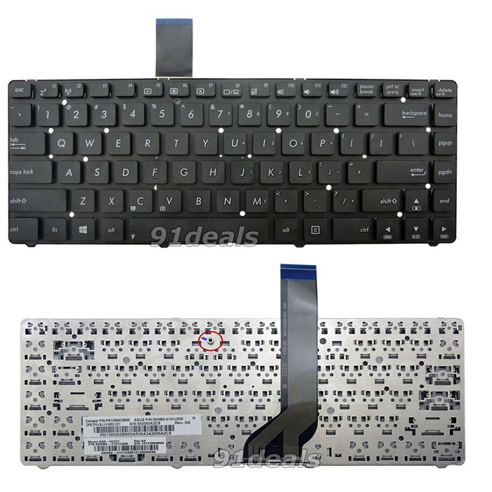 Bàn phím laptop Asus K45, A45, E45, N45, N46, R400, U44 có ốc
