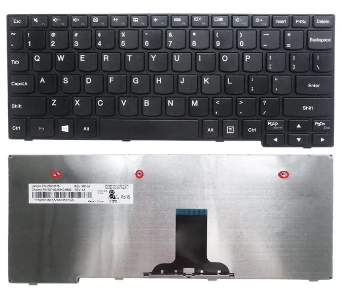 Bàn phím laptop Lenovo S10-3S, S10-3, S100, S110 (Đen, cáp thẳng)
