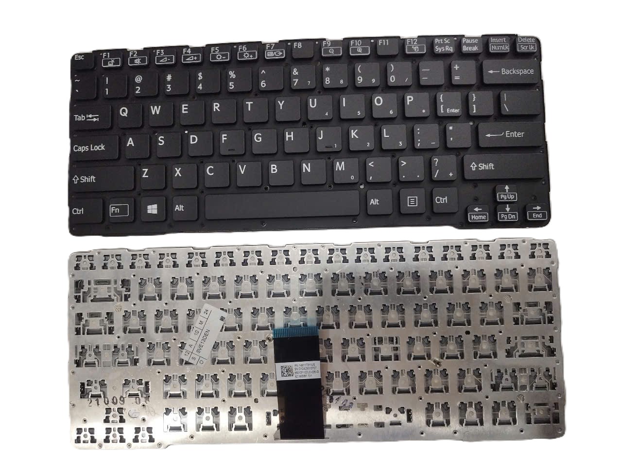 Bàn phím laptop Sony Vaio SVE13, SVE13112FX, SVE13125CX, SVE14A, SVE14A15F, SVE14A27CXH (ĐEN, 2 CHÂN ỐC)