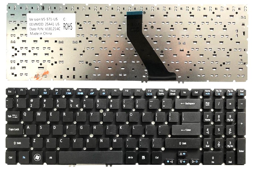 Bàn phím laptop Acer Aspire V5-531, V5-551, V5-571, V5-573, M3-580, M3-581, M5-581, M5-582, M5-583, VN7-571, VN7-591