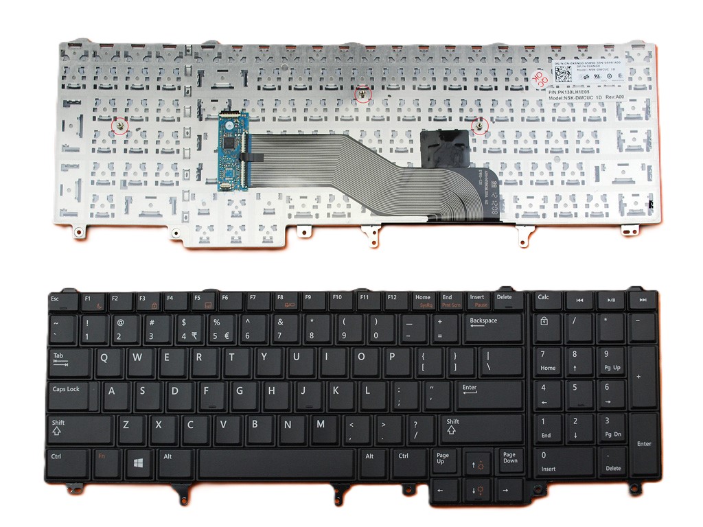 Bàn phím laptop Dell Precision M2800, M4600, M4700, M4800, M6600, M6700, M6800, Latitude E6520, E6530, E6540, E5520, E5530