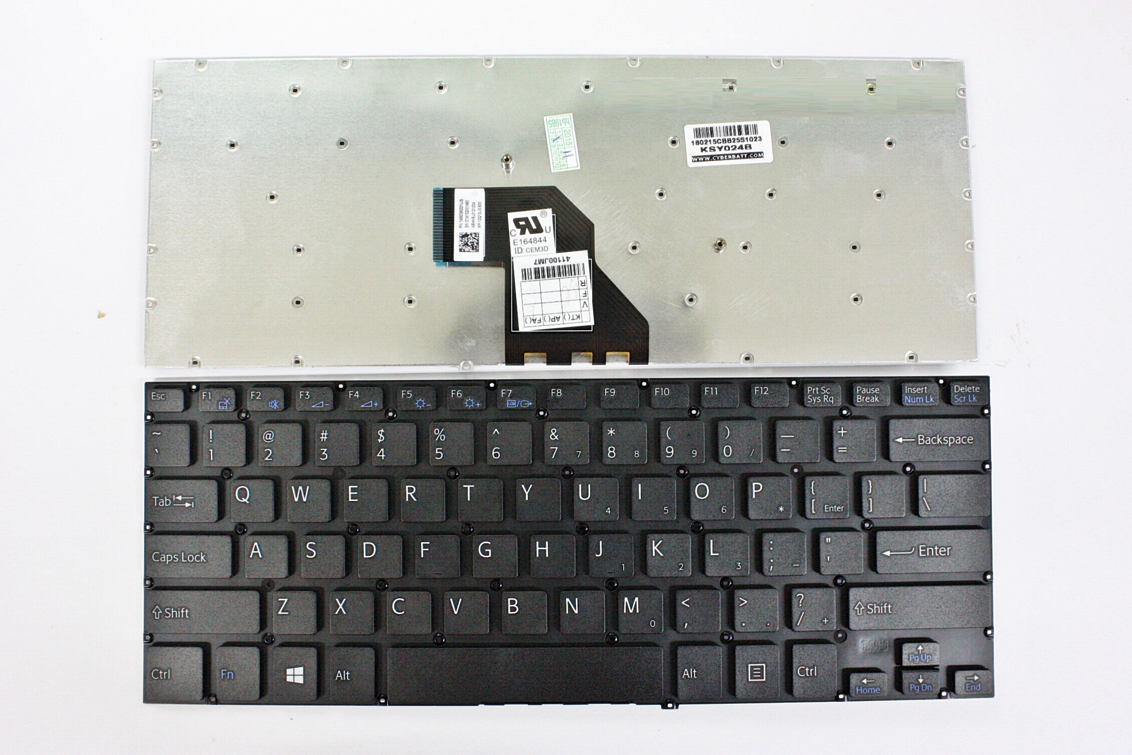 Bàn phím laptop Sony Vaio SVF142, SVF143, SVF14E (Đen, cáp cong trái)