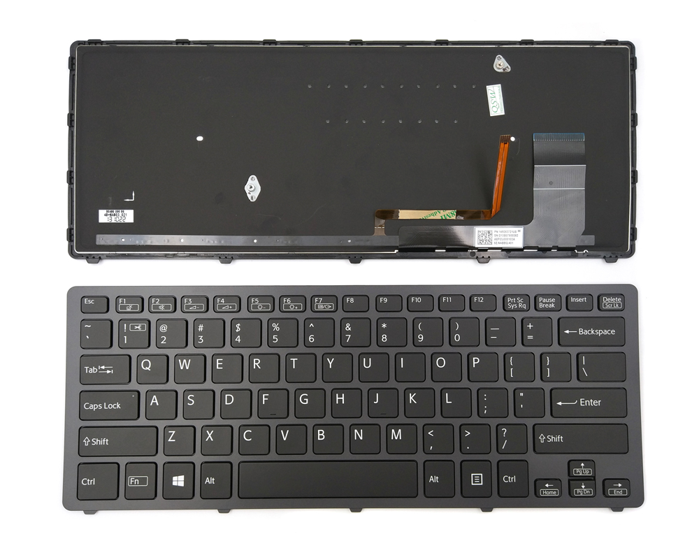 Bàn phím laptop Sony Vaio SVF14N, Fit 14N (Màu đen, cáp thẳng góc)