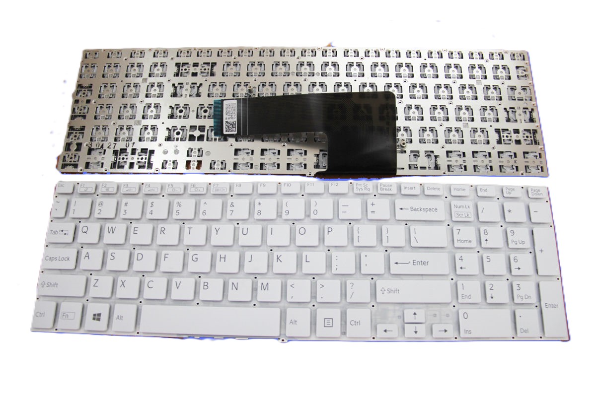 Bàn phím laptop Sony Vaio SVF151, SVF152, SVF153 (Trắng, cáp cong)