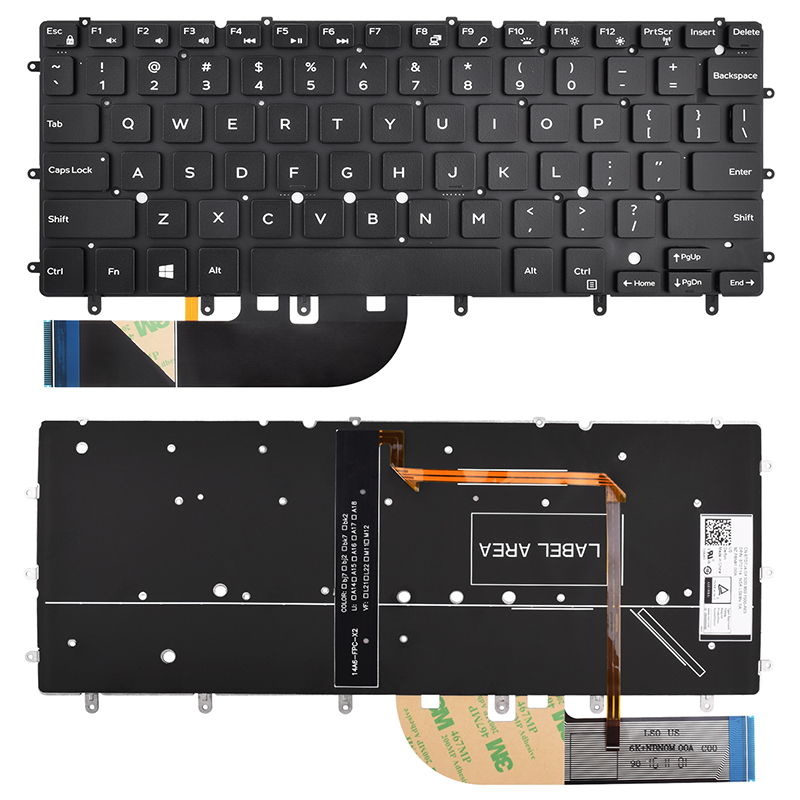 Bàn phím laptop Dell Inspiron 13 7347, 7348, 7352, 7353, 7359, 7547, 7548, XPS 13 9343, 9350, 9360 (LED, BH 6TH)