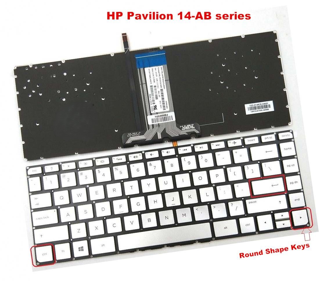 Bàn phím laptop HP Pavilion 13-ab000, 13-u000, 14-ab, 14-ab000, 14-ab100, 14-al000, Envy 14t-j000 bạc (LED, BH 6TH)