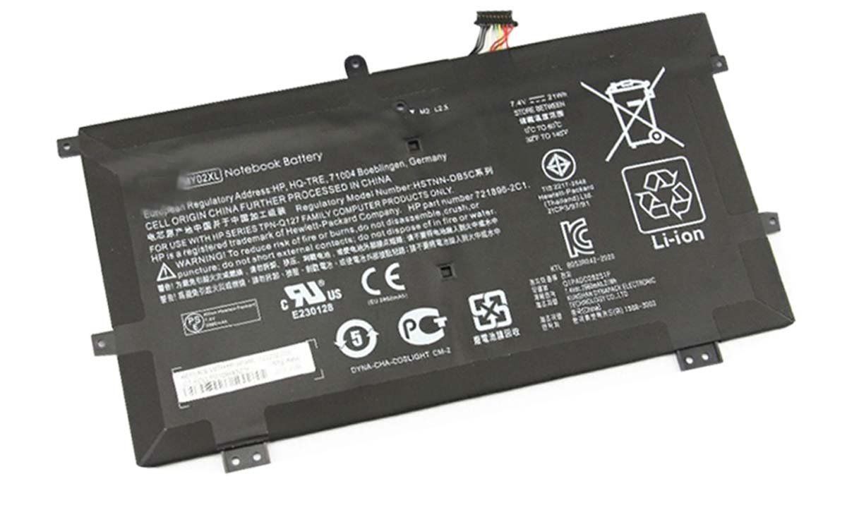 Pin laptop HP SlateBook x2 10‑H010NR – MY02XL (2 cell ~7.4 V)