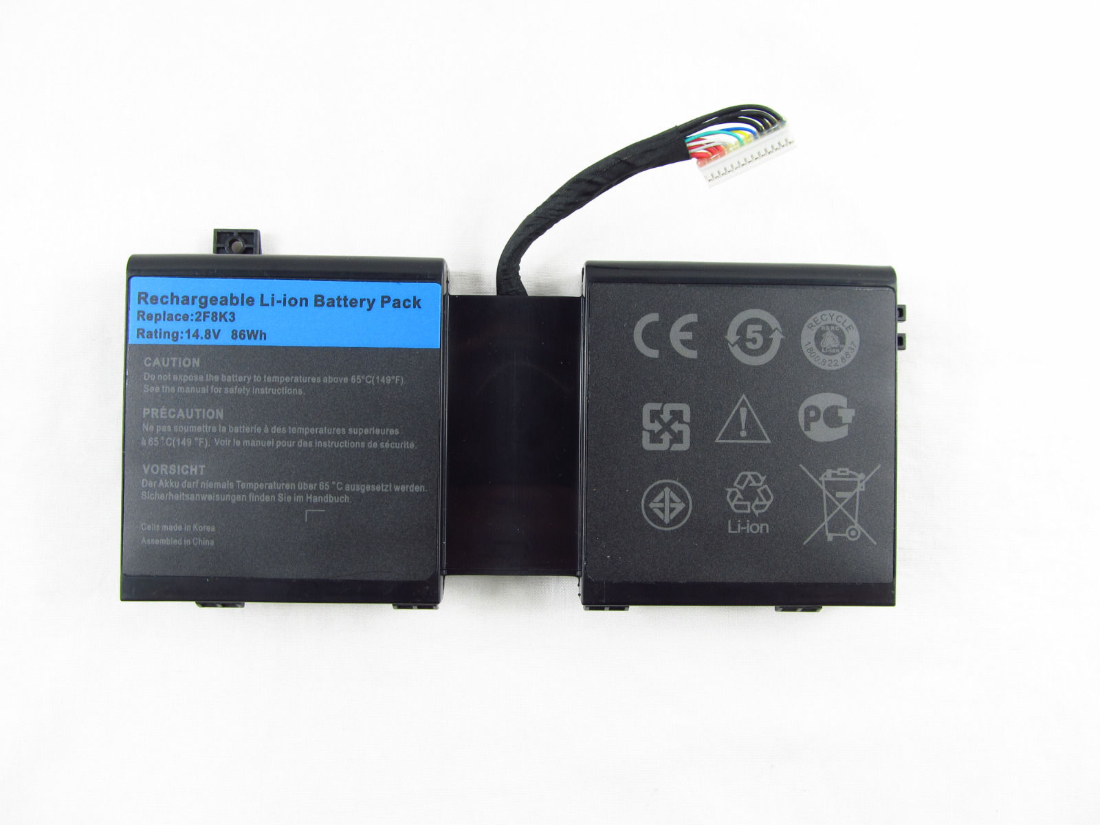 Pin laptop Alienware 17 18 M17x R5 M18x R3 2F8K3 86 Wh (8 cell)