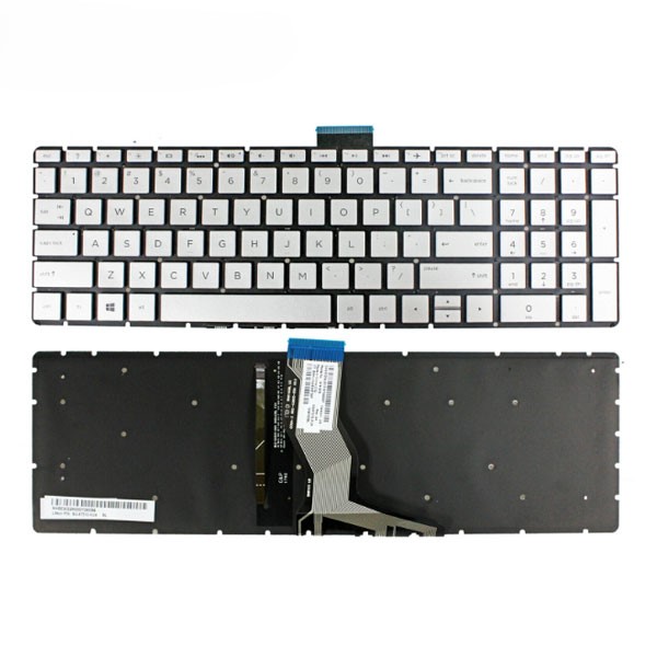 Bàn phím laptop HP Pavilion 15-ab, 15-ak, 15-aq, 15-au, 15-aw, 15-bc, 15-u, 15-w, 17-g, HP 250 G6, 255 G6, Envy X360 m6-w, m6-aq, m6-ae BẠC (LED, BH 6TH)