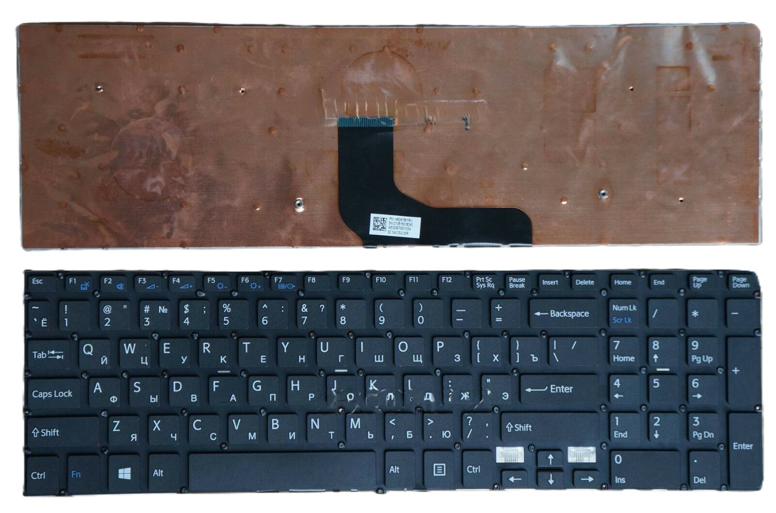 Bàn phím laptop Sony Vaio SVF15A (Màu đen, cáp thẳng giữa)