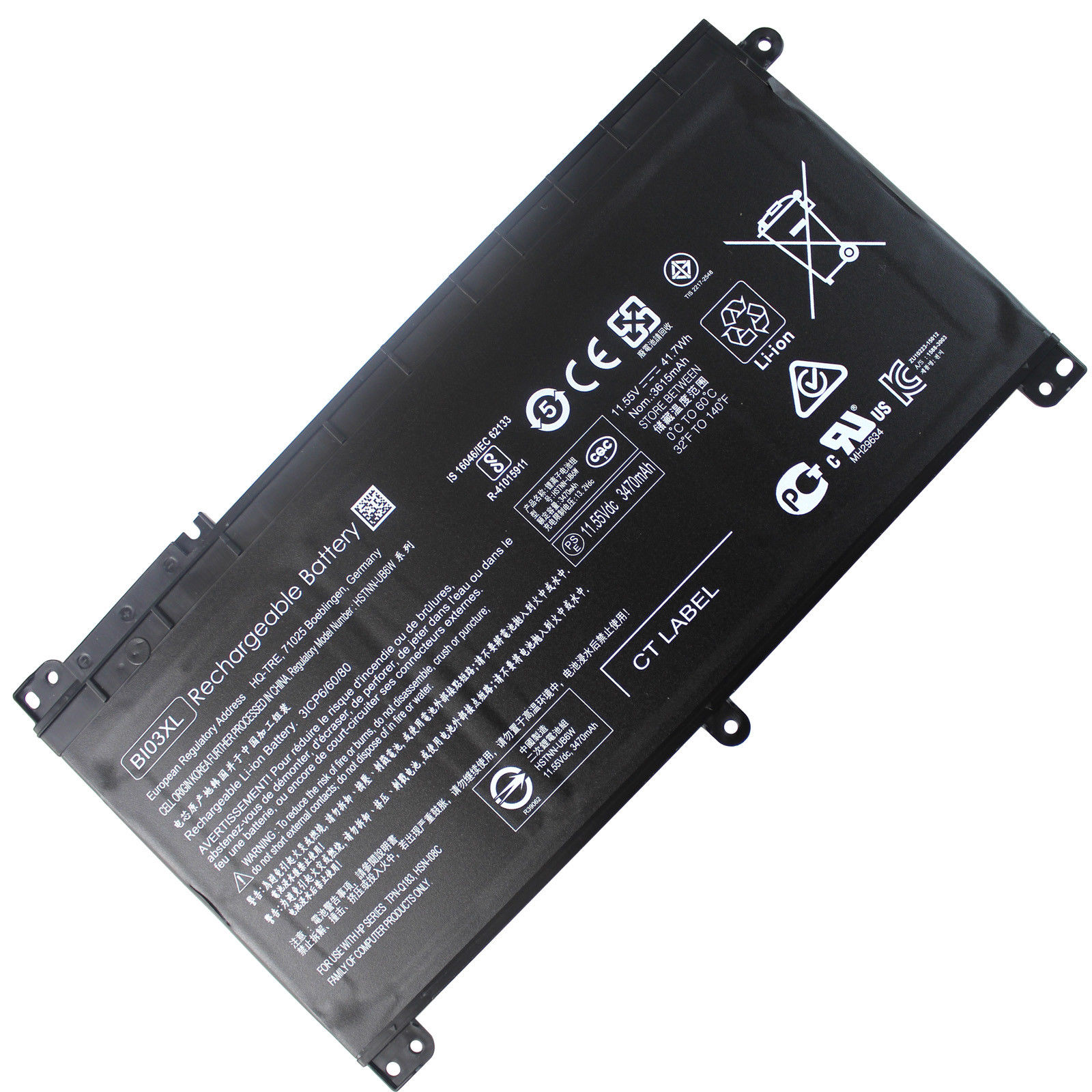 Pin laptop Pavilion x360 13-u000, 14-ax000 series, 14 m-dw, 14-dk, 15-eh – BI03XL / ON03XL (3 cell)