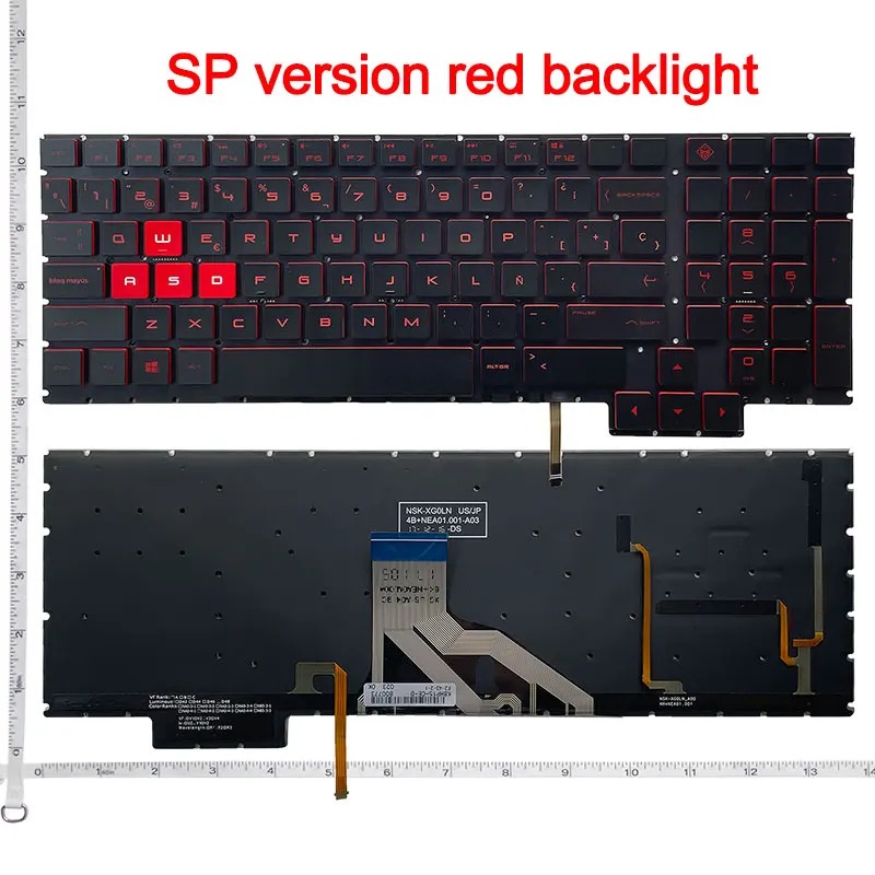 Bàn phím laptop HP Omen 15-ce000, 15-ce012nl, 15-ce013nl, 15-ce014nl, 15-ce037no, 15-ce038no, 15-ce082no (LED, BH 6TH)