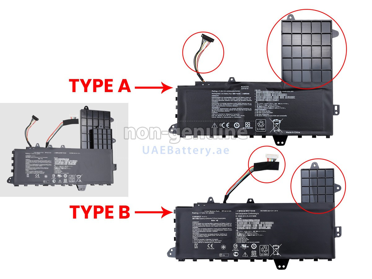 Pin laptop Asus VivoBook E502 E502S - B21N1505 B21N1506 (4 cell)