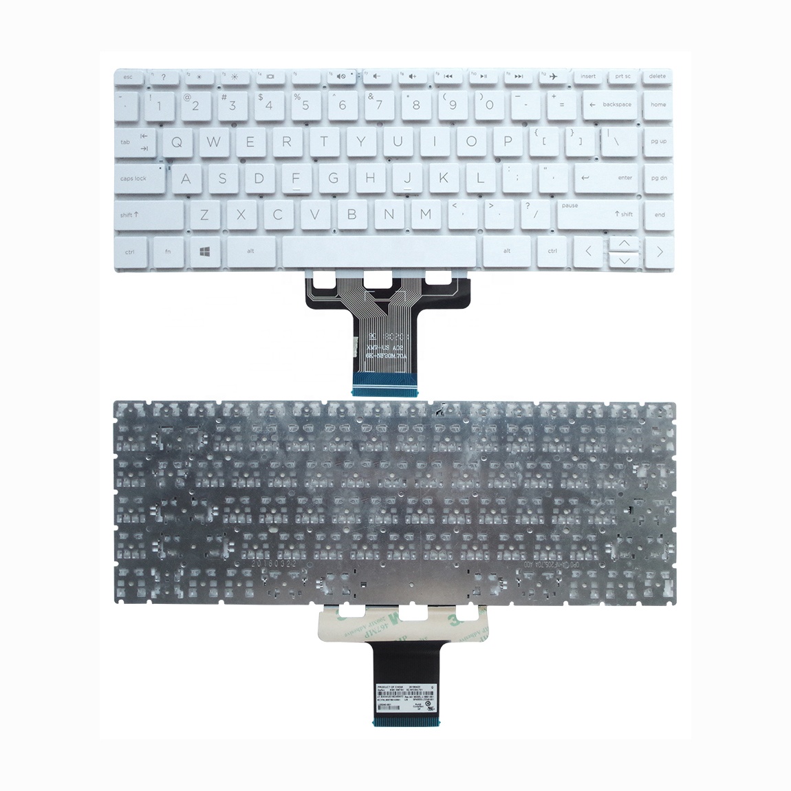 Bàn phím laptop HP 14-ce000, 14-cf000, 14s-cf000, 14-cr000, 14-ck000, 14-cm000, 14-da000, 14-df000, 14s-df000, 14-dh000, 14-dk000, 14s-dk000, 14-ma000, 14-dg000, 340s G7 Trắng