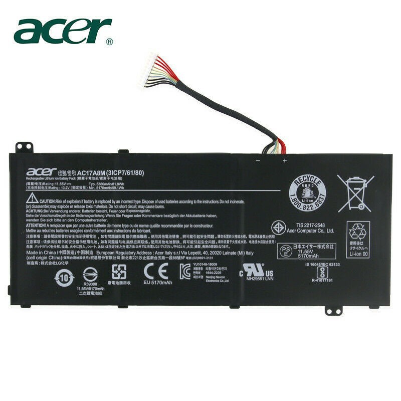 Pin laptop Acer Spin 3 SP314-52 Aspire 5 A514-51 TravelMate X3410-M X3410-MG - AC17A8M (3 cell)