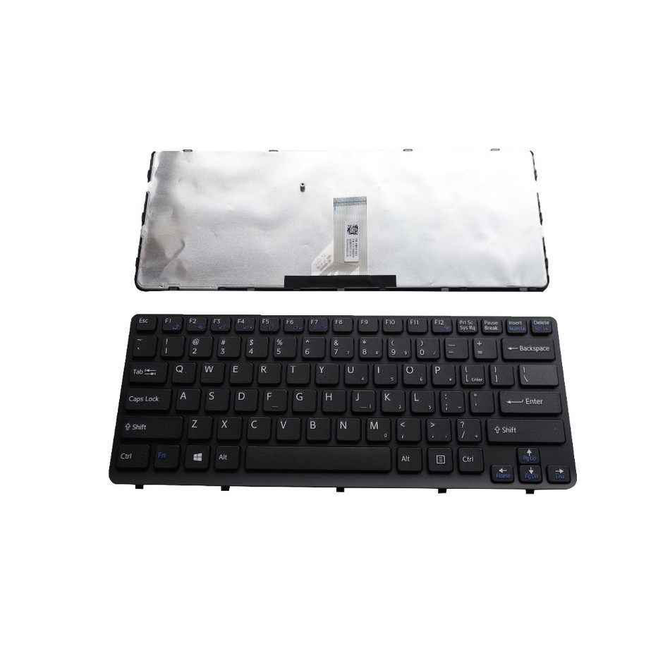 Bàn phím laptop Sony Vaio SVE14, SVE141, SVE14A, SVE14123CLB, SVE14126CLB, SVE14A15F (ĐEN, CÓ KHUNG, 1 CHÂN ỐC)