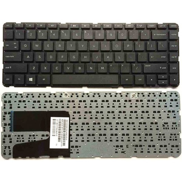 Bàn phím laptop HP Pavilion 14-E000, 14-N000, 14-D000, 14-R000, 14-G000, 240 G2, 246 G2, 248 G1, 340 G1, 345 G1 G2 (Đen, không khung, hai chân ốc ngang nhau)