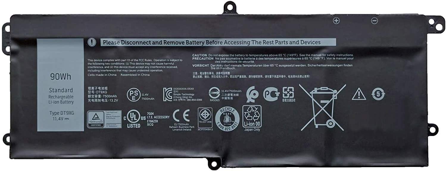 Pin laptop Dell Alienware Area-51m - DT9XG 90Wh (6 cell)