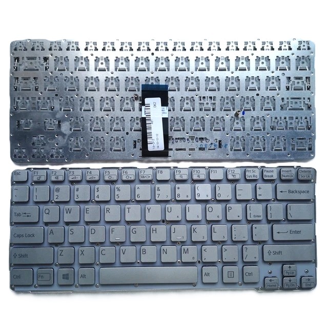 Bàn phím laptop Sony Vaio SVE13, SVE13112FX, SVE13125CX, SVE14, SVE14123CLB, SVE14126CLW (BẠC, 2 CHÂN ỐC)