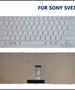Bàn phím laptop Sony Vaio SVE14, SVE141, SVE14A, SVE14123CLW, SVE14126CLW, SVE14A25CW (TRẮNG, CÓ KHUNG, 1 CHÂN ỐC)