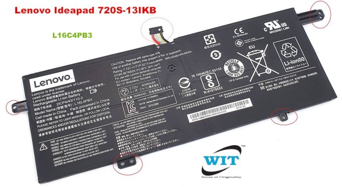 Pin laptop Lenovo IdeaPad 720S-13IKB / 720S-13ARR – L16C4PB3 (4 cell)