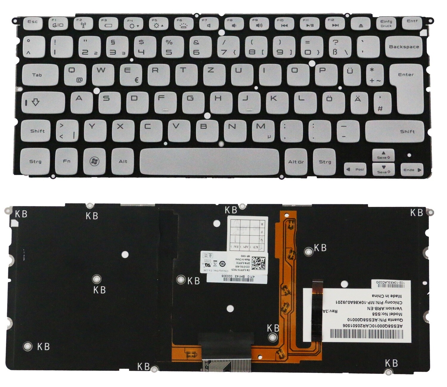 Bàn phím laptop Dell Studio XPS 14z 15z L412z L511z (UK, BH 6TH)