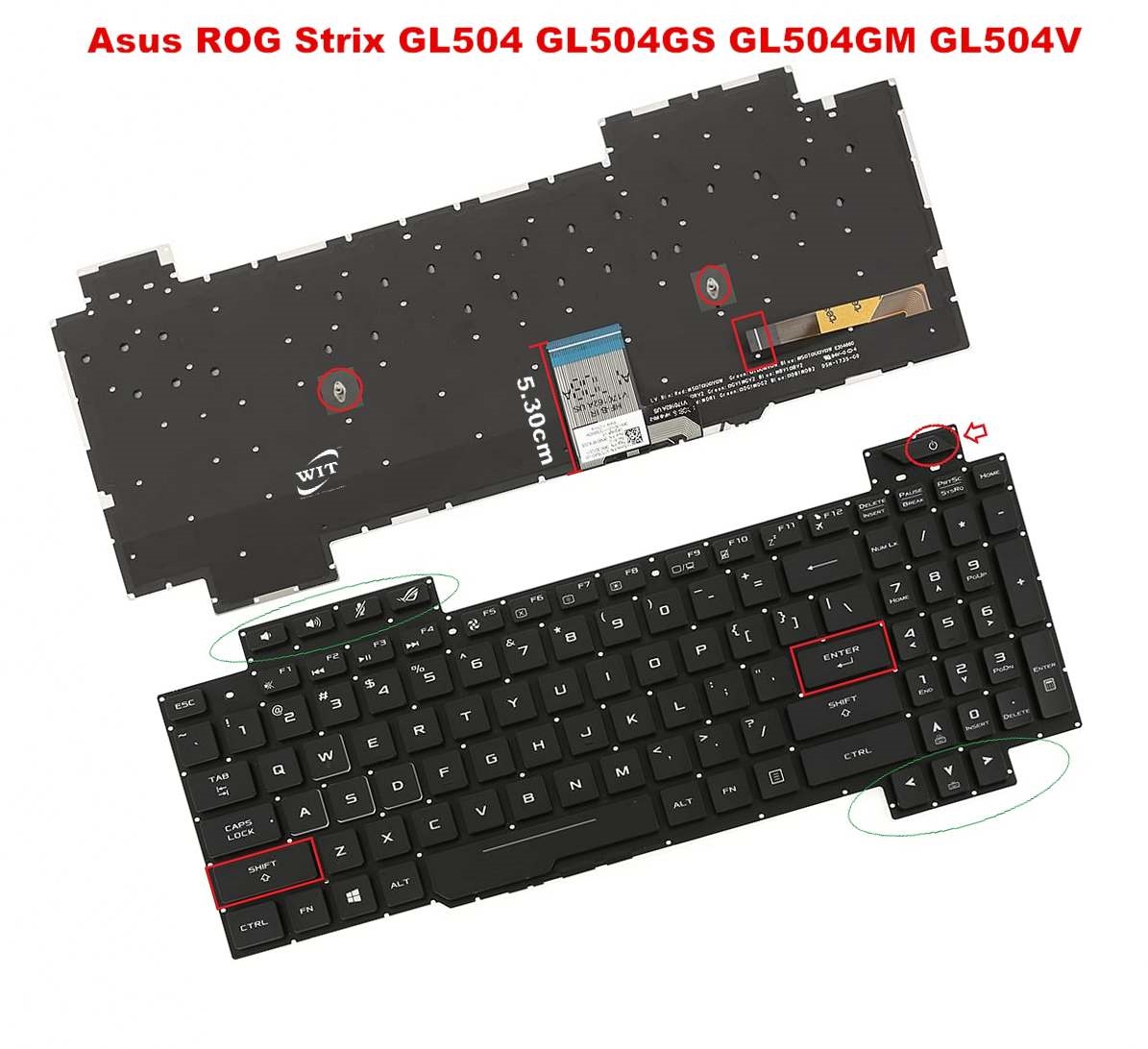 Bàn phím laptop Asus ROG Strix GL504 GL504G GL504GM GL504V GL504GS GL504GV (LED, BH 6TH)