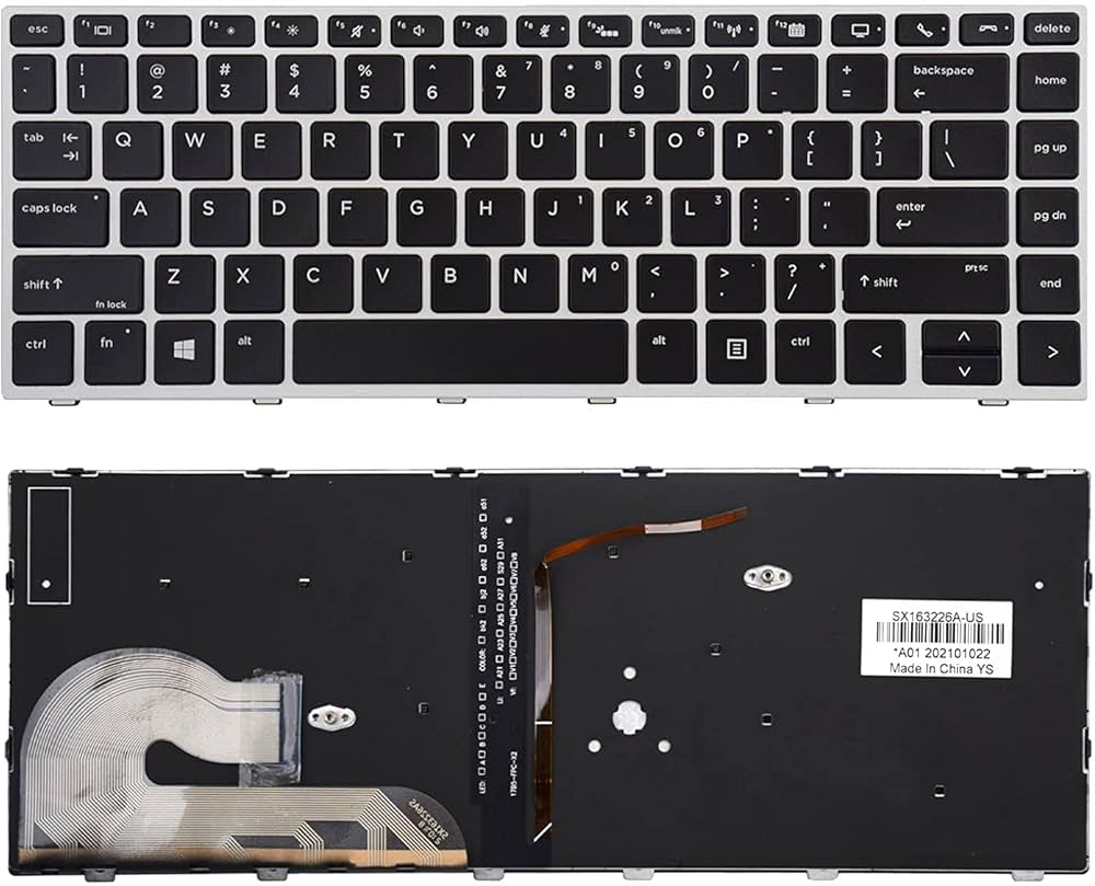 Bàn phím laptop HP EliteBook 740 G5, 740 G6, 745 G5, 745 G6, 840 G5, 840 G6, 845 G5, 845 G6, 846 G5, 846 G6, ZBook 14u G5, ZBook 14u G6 (LED, BH 6TH)
