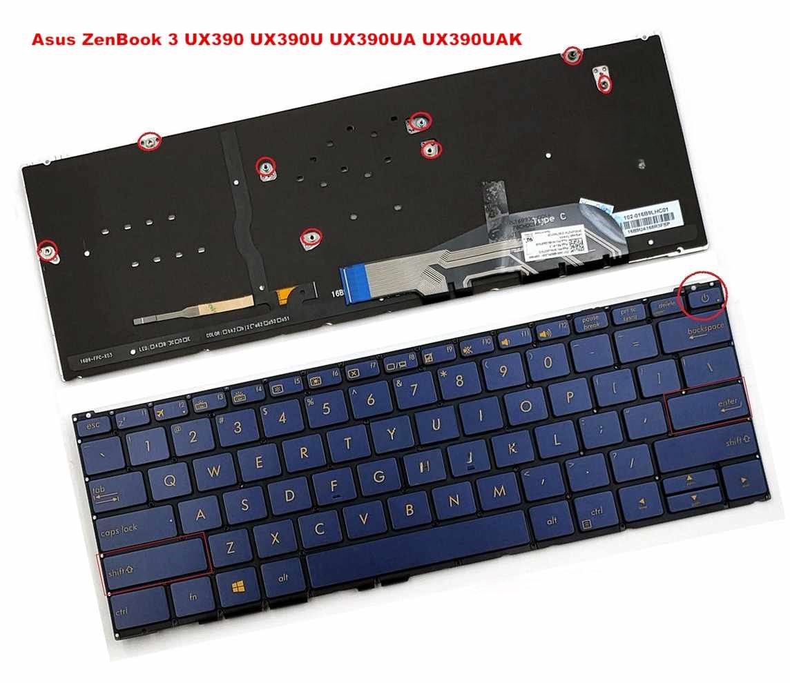 Bàn phím laptop Asus Zenbook UX390, UX390U, UX390UA (LED, BH 6TH)