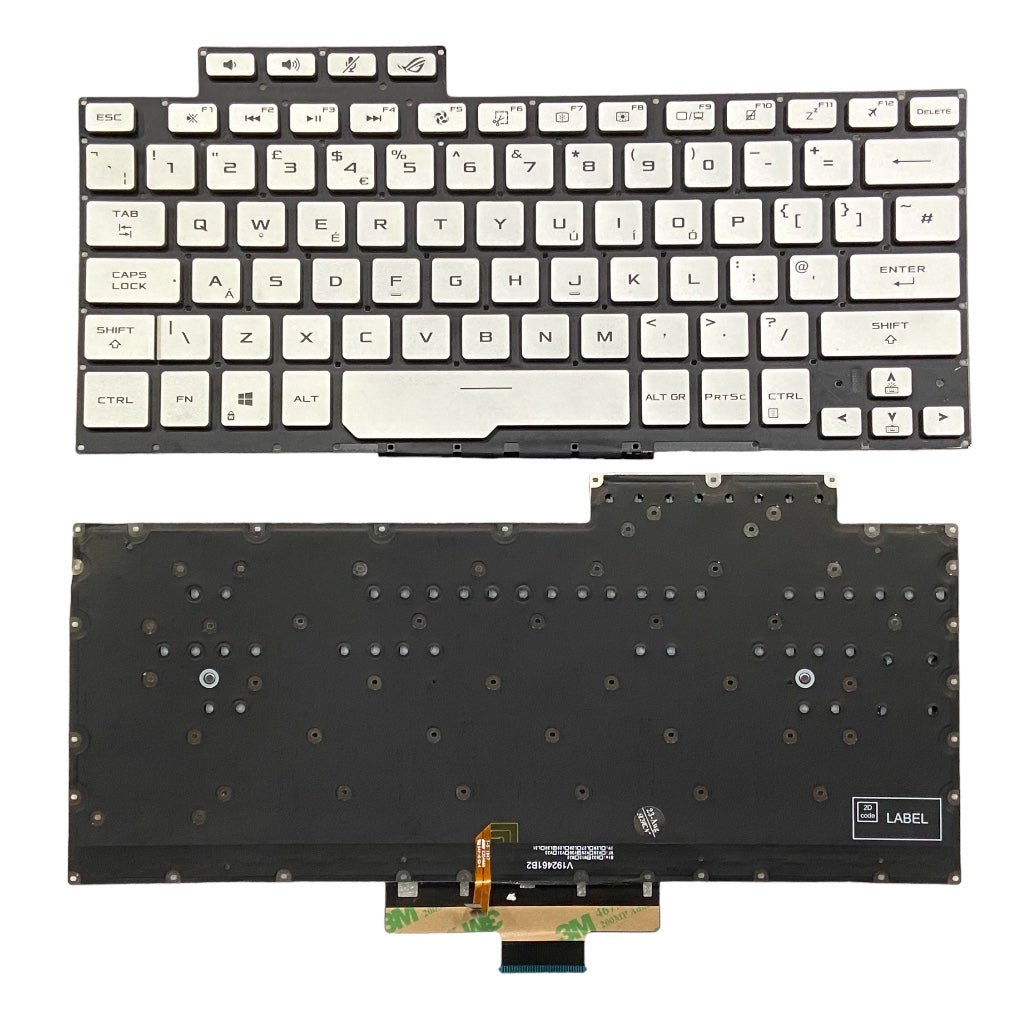 Bàn phím laptop Asus ROG Zephyrus G14, G14 GA401, GA401Q, GA401I, GA401U BẠC (LED, BH 6TH)