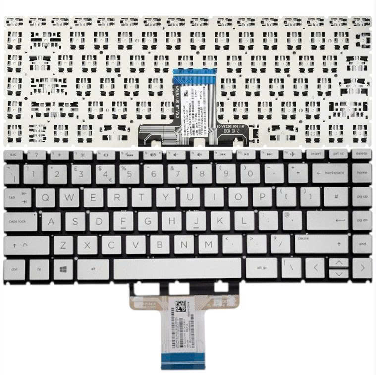 Bàn phím laptop HP 14-da000, 14-ce000, 14-cf000, 14s-cf000, 14-cr000, 14s-cr000, 14-ck000, 14-cm000, 14-df000, 14-dk000, 14-ma000, 14-dg000, 340s G7 (Bạc, ZIN)