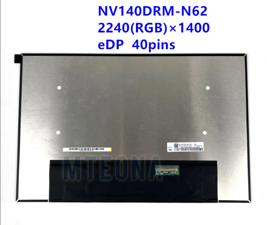 Màn Hình 14.0" Led Slim =2.2k= (16:10) cho Lenovo Thinkpad T14 T14s P14s Gen 3, Thinkpad X1 Carbon Gen 9 10, (Mã màn: NV140DRM-N62)