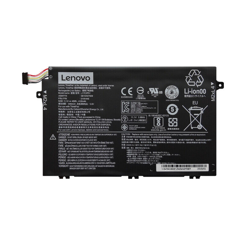 Pin laptop Lenovo ThinkPad E480 E580, E14/E15 Gen 1 – L17L3P51 (3 cell)