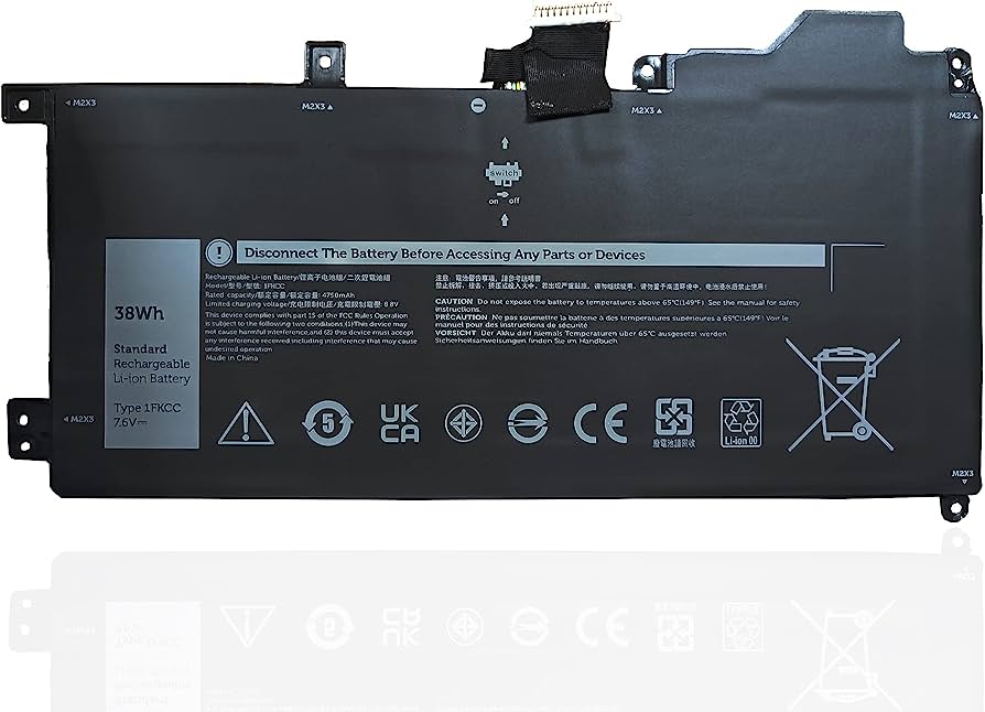 Pin laptop Dell Latitude 7200 1FKCC 38Wh 2 cell