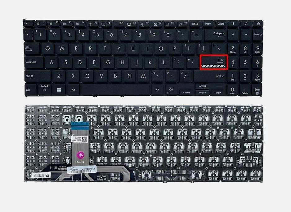 Bàn phím laptop Asus Vivobook 15 A1502, A1502Z, A1503, A1503Z, X1502, X1502Z, X1502ZA, X1702, X1702Z, X1703, X1703Z, X1703ZA đen