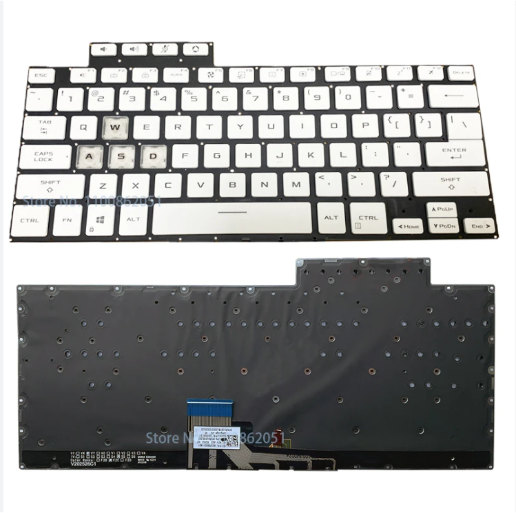 Bàn phím laptop Asus TUF Dash F15 FX516, FX516P, FX516PC, FX516PR, FX516PM (BẠC, LED, BH 6TH)