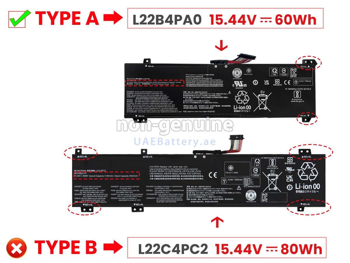 Pin laptop Lenovo Legion Slim 5 16APH8 L22B4PA0 - 4 cell nhập khẩu chất lượng