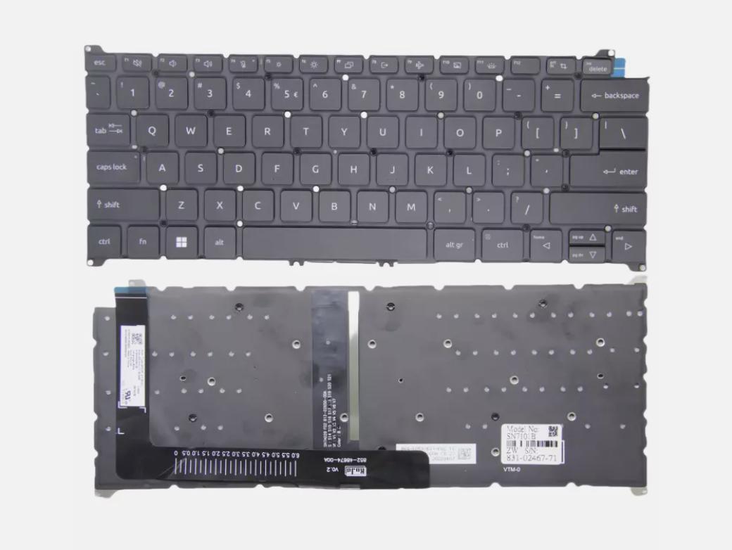 Bàn phím laptop Acer Swift 3 SF314-512, SF314-512T, SF314-59, SF314-71, SFX14-51G, EX214-53, N21H3, N21C2 (Đen, LED, BH 6TH)