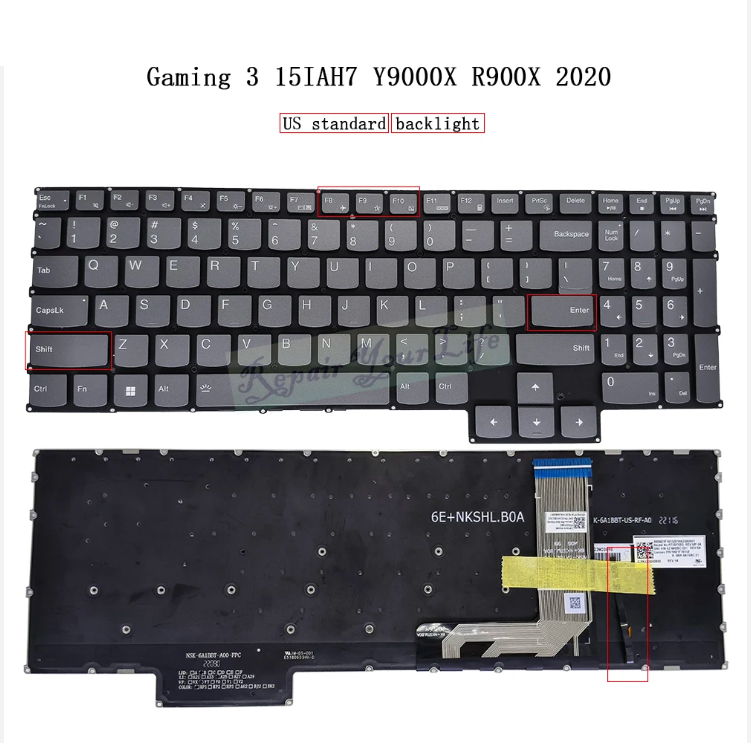 Bàn phím laptop Lenovo IdeaPad Gaming 3 15IAH7, 15ARH7, 16ARH7, 16IAH7 (LED trắng, BH 6TH)