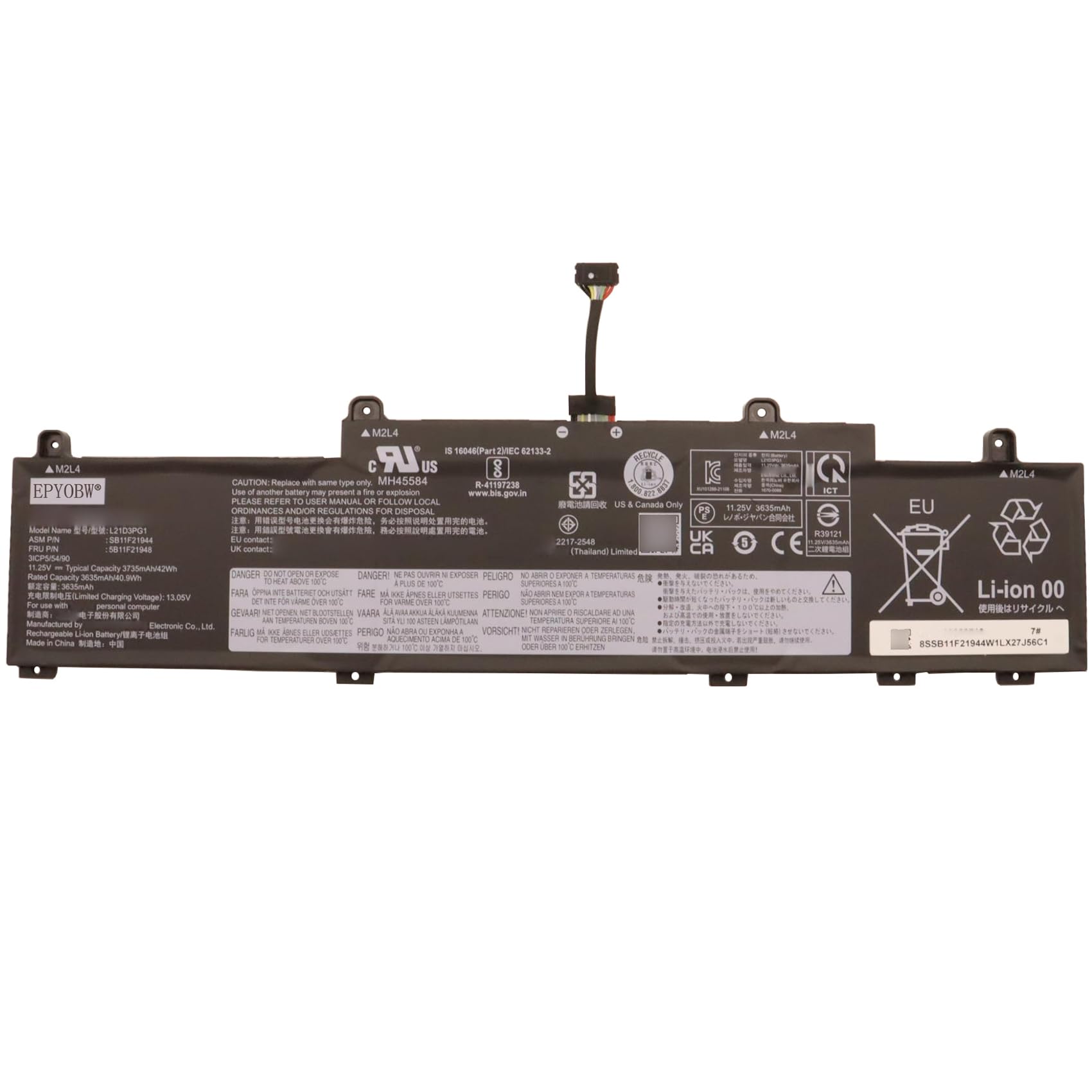Pin laptop Lenovo ThinkPad L14 Gen 3, L15 Gen 3 – L21M3PG2 – 3 cell
