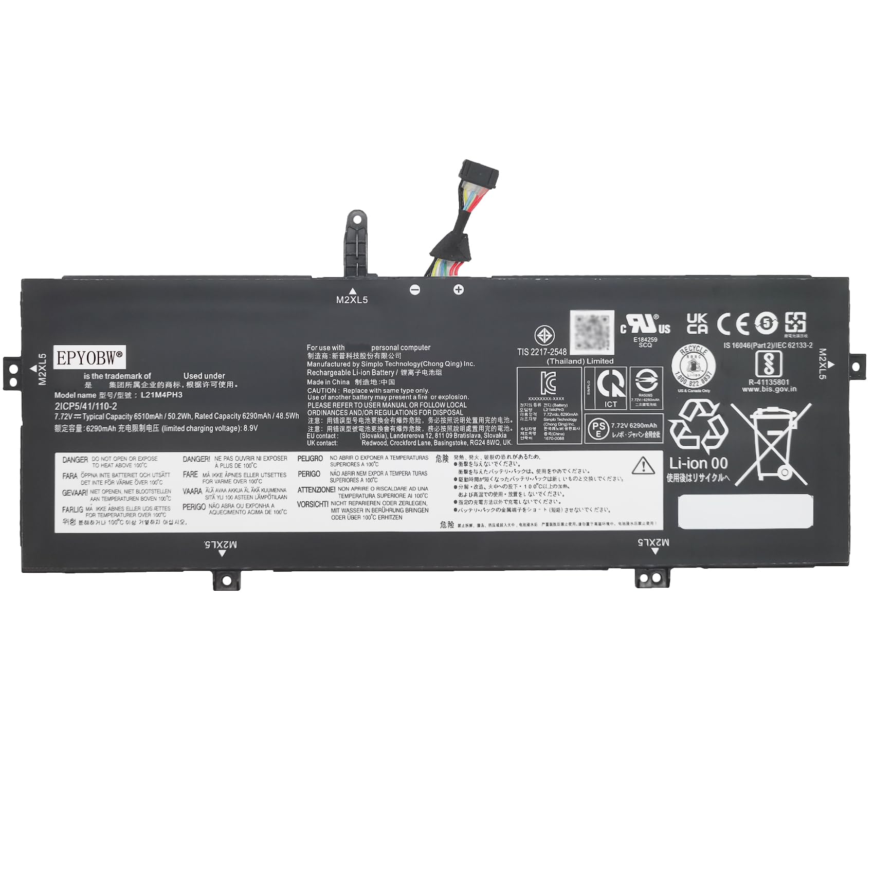 Pin laptop Lenovo Yoga Slim 7 Carbon 13IAP7, Yoga Slim 7 Carbon 13IRP8 – L21M4PH3 (4 cell)