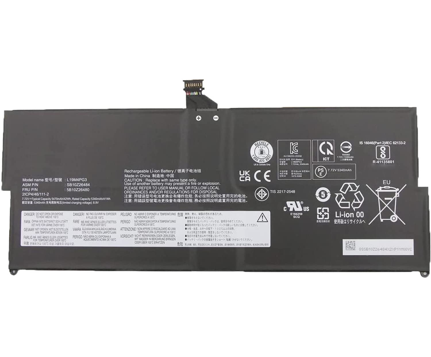 Pin laptop Lenovo ThinkPad X12 Detachable Gen 1 – L19M4PG3 (4 cell)