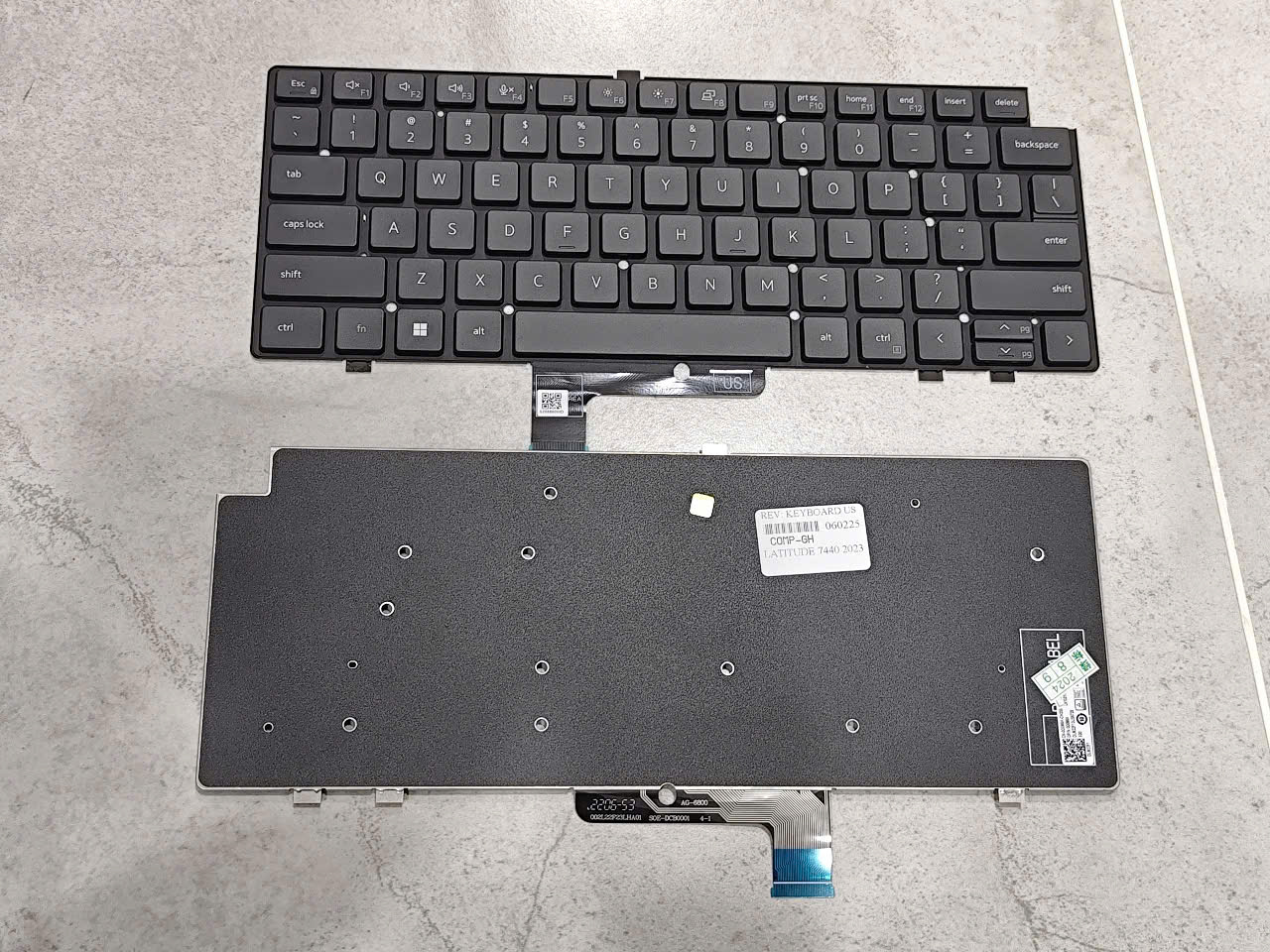Bàn phím laptop Dell Latitude 7440 (2023) khuyết góc, dòng Intel Gen 13