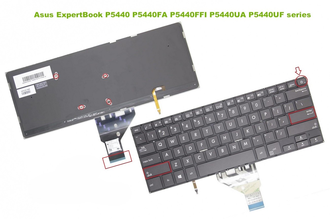 Bàn phím laptop Asus ExpertBook P5, P5440, P5440F, P5440FA, P5440U, P5440UA (LED, BH 6TH)