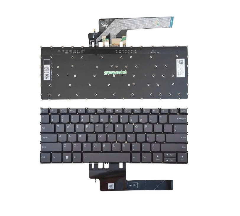 Bàn phím laptop Lenovo Yoga Slim 7 Carbon 13IAP7 xám, 82U9 (LED, BH 6TH)
